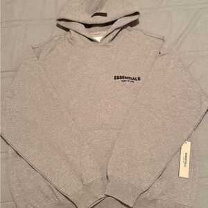 Essentials Heather Gray Men's Hoodie